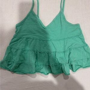 American Eagle Outfitters Mint Green Ruffled Camisole